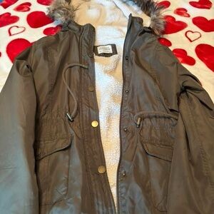 Universal Thread Green Utility Jacket with Structured Shoulders